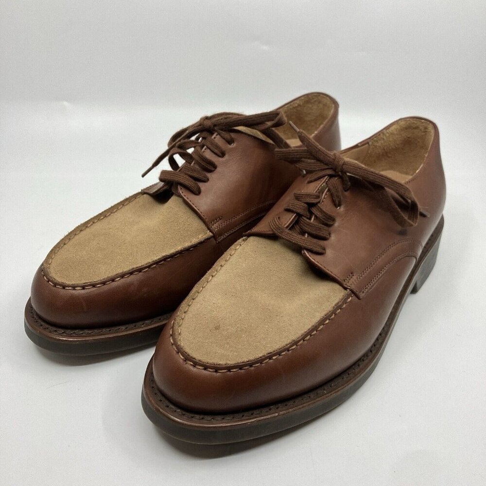 Polo by Ralph Lauren Brown Leather & Tan Suede Lace-Up Loafers
